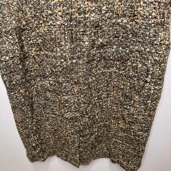 Talbots Women's Sheath Dress Green Tweed Sleeveless Lined Size 12P - Picture 9 of 12